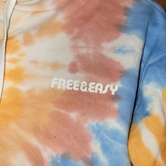 Madewell Tie-Dye Hoodie in Orange and White - Picture 4 of 6